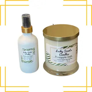 Glass Natural Soy Wax Candle Lucky Scents