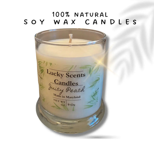 Glass Natural Soy Wax Candle