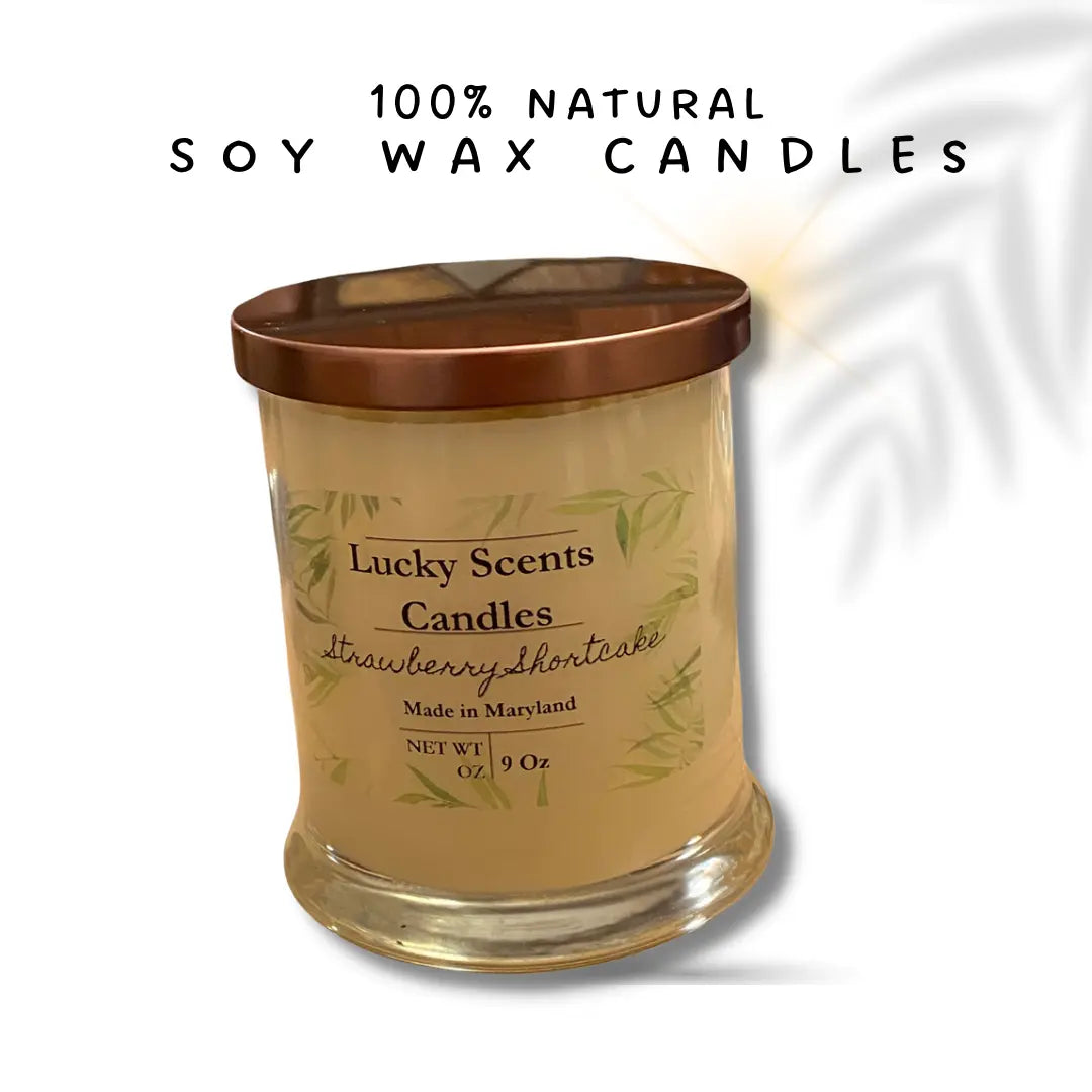 Glass Natural Soy Wax Candle