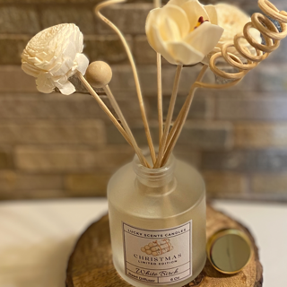 Glass Reed Diffuser, 6 Oz with 13-Piece Diffuser Set