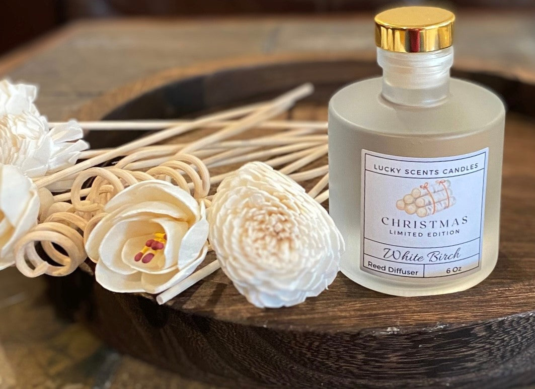 Glass Reed Diffuser, 6 Oz with 13-Piece Diffuser Set