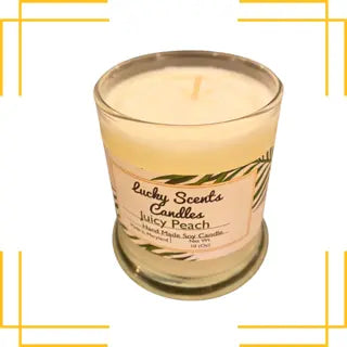 Glass Natural Soy Wax Candle Lucky Scents