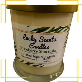Glass Natural Soy Wax Candle Lucky Scents