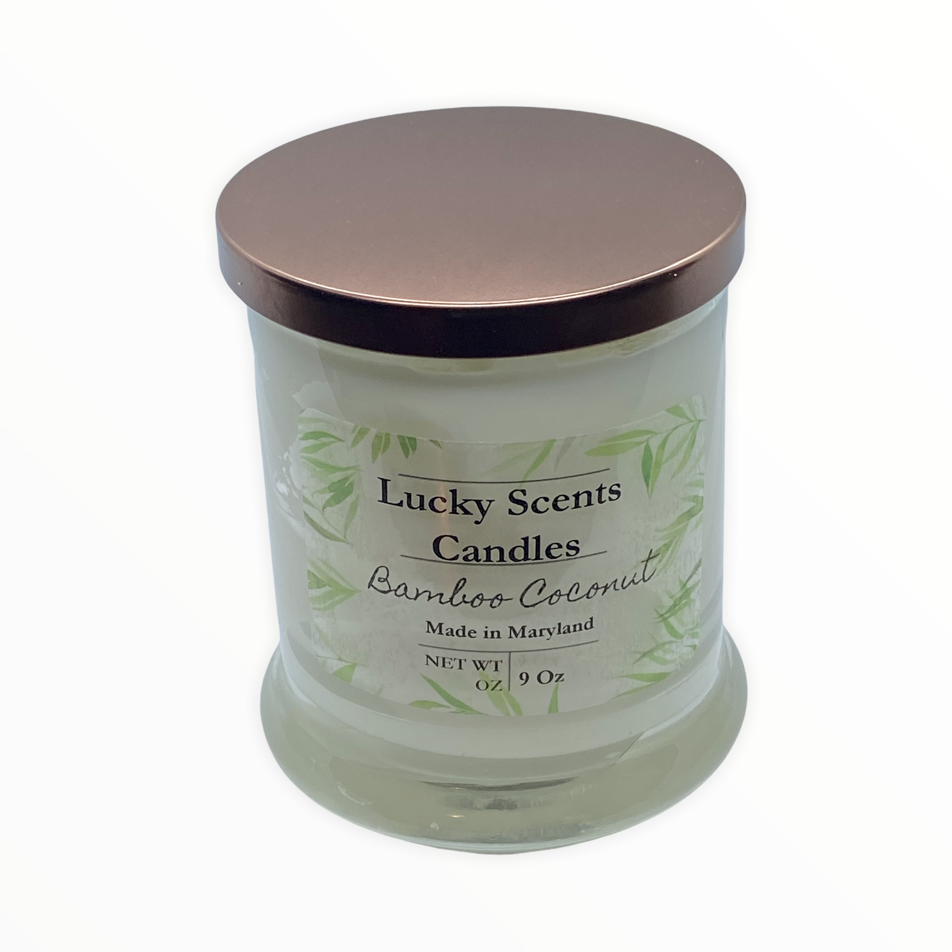 Glass Soy Wax Candle 9 oz - Lucky Scents
